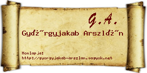 Györgyjakab Arszlán névjegykártya